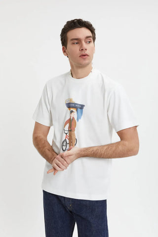 T-Shirt Arlington Slowboy Baracuta Bianca da Uomo