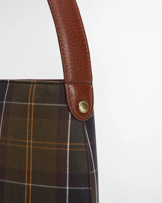 Borsa a secchiello in tartan Cedar