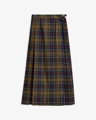 Gonna midi Irene con motivo tartan