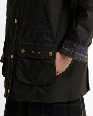 Giacca cerata Modern Beadnell con colletto in tartan Icons