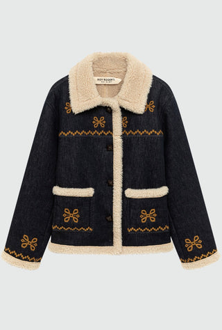 OLD GLORY-GIACCA CHUBA IN DENIM CON SHEARLING