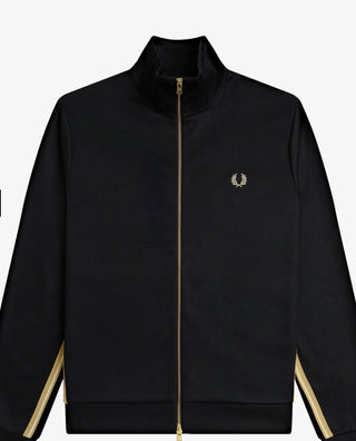 Track jacket con fettuccia a righe