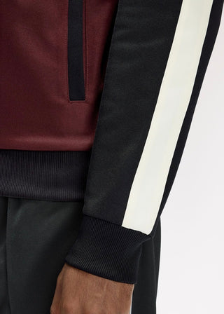 Track jacket con maniche a contrasto