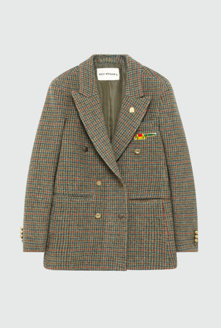 BLAZER DOPPIOPETTO IN LANA PIED DE POULE