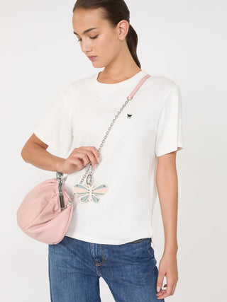 PORTACHIAVI IN PELLE - BIANCO AVORIO