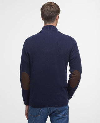 Cardigan barbour Essential Patch zip blu