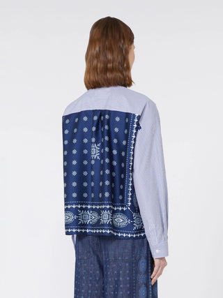 CAMICIA IN TELA PESANTE DI COTONE - BLU