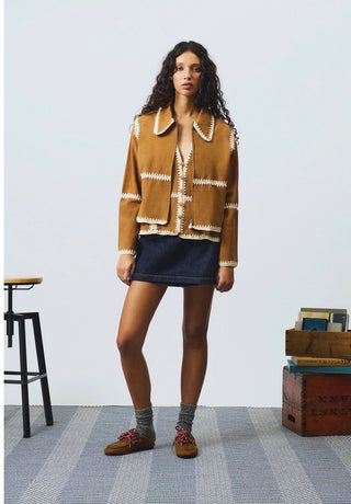 SKORT WRAP IN DENIM LIGHT RINSE