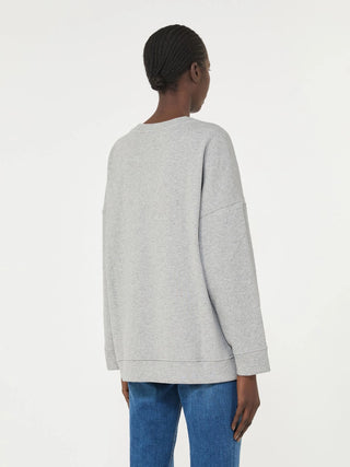 FELPA GIROCOLLO IN COTONE - GRIGIO CHIARO