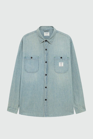 CAMICIA LIAM IN CHAMBRAY SAND BLEACH
