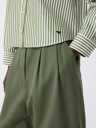 Camicia in popeline di cotone - VERDE