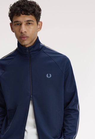 Track jacket con fettucce parallele