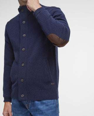 Cardigan barbour Essential Patch zip blu