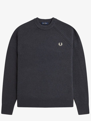 Maglione con maniche raglan in lana d'agnello