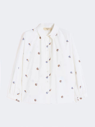 CAMICIA IN POPELINE CON RICAMI
