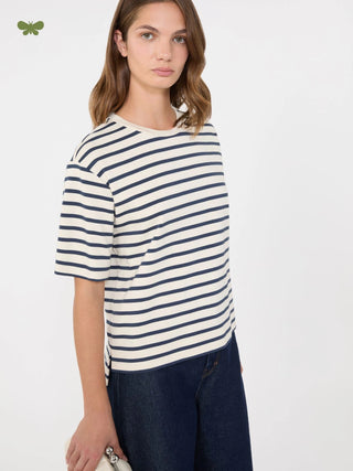 T-SHIRT IN JERSEY DI COTONE - ECRU