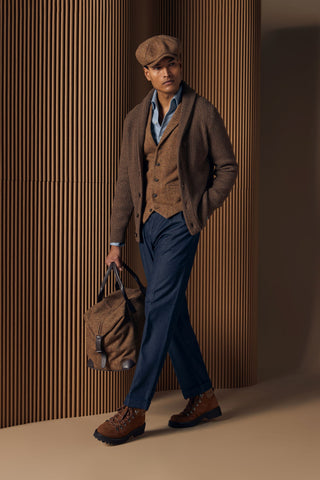 Cardigan bottonato a maglia inglese