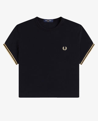 T-shirt in piqué Supima® con doppia riga