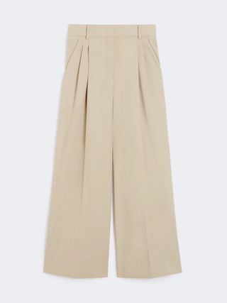 PANTALONE IN PURO COTONE - BEIGE