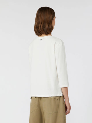 T-SHIRT IN JERSEY DI COTONE - BIANCO