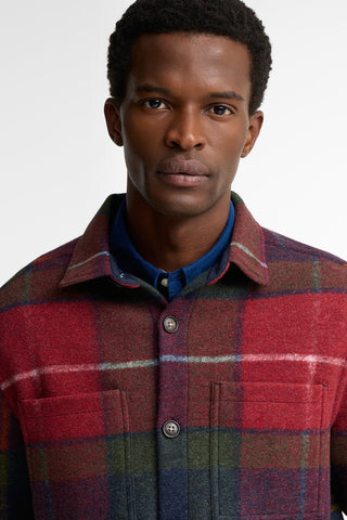 Overshirt Woodlane spazzolata con motivo a quadri
