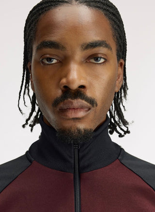 Track jacket con maniche a contrasto