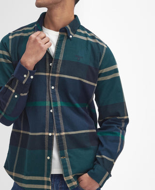 Camicia barbour a quadri verde iceloch