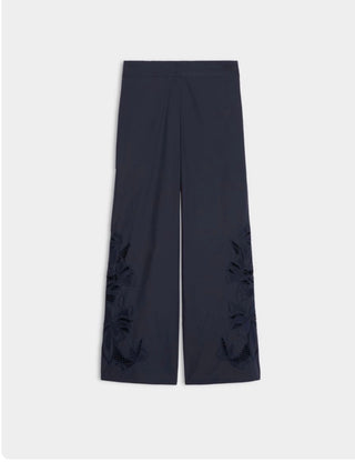 PANTALONI IN COTONE RICAMATO
Blu