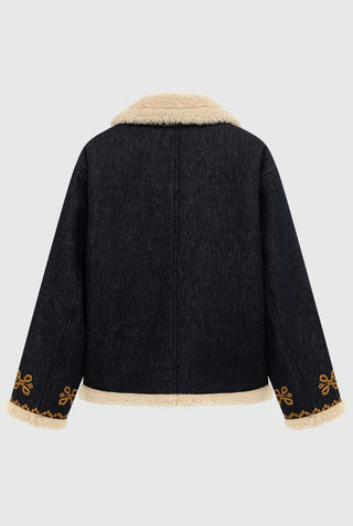 OLD GLORY-GIACCA CHUBA IN DENIM CON SHEARLING