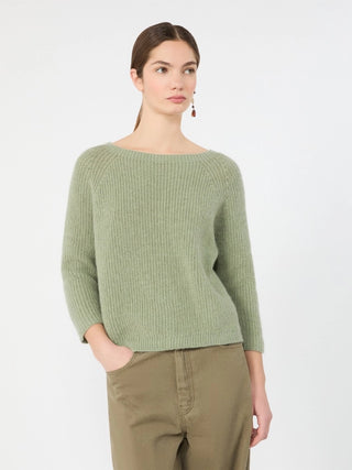 Maglia in filato di misto mohair - VERDE SALVIA