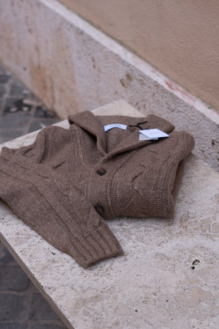 Cardigan con collo sciallato