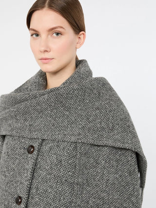 Cappotto in tweed di mista lana - ANTRACITE
