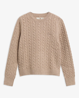 Maglione misto lana Ashdown con taglio morbido e lavorazione a trecce