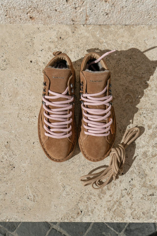 Polacchino clay in camoscio foderato