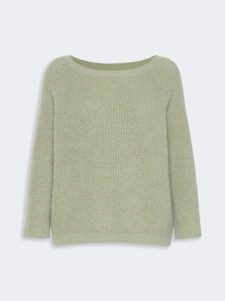 Maglia in filato di misto mohair - VERDE SALVIA