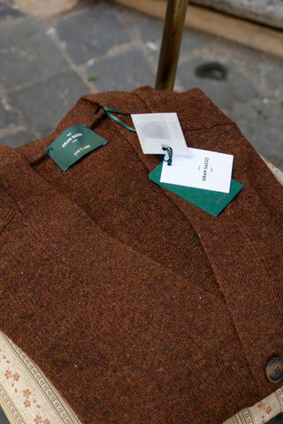 Cardigan in lana shetland
