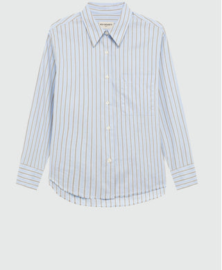 CAMICIA EASY IN POPELINE A RIGHE