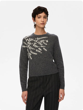 MAGLIA RICAMATA
Grigio Scuro Melange