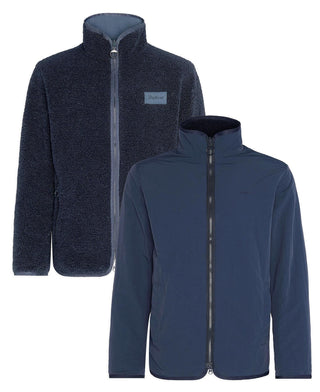 Giacca reversibile barbour fleece blu