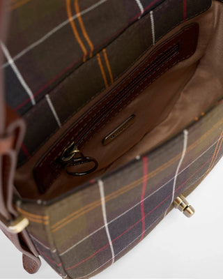 Borsa a tracolla con motivo tartan Elm