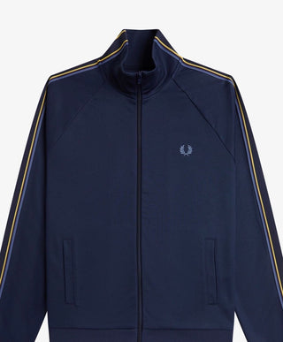 Track jacket con fettucce parallele