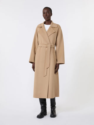 Cappotto in doppio di mista lana - CAMMELLO
