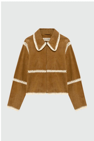 OLD GLORY - GIACCA CROCHET IN SUEDE