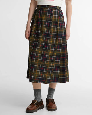 Gonna midi Irene con motivo tartan