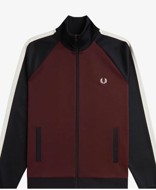 Track jacket con maniche a contrasto