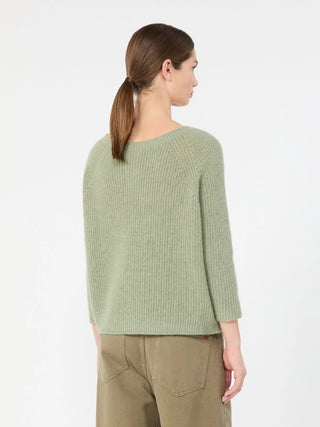 Maglia in filato di misto mohair - VERDE SALVIA