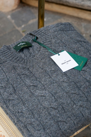 Girocollo shetland a trecce