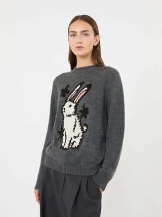 Maglia in filato di misto alpaca e lana - GRIGIO MEDIO