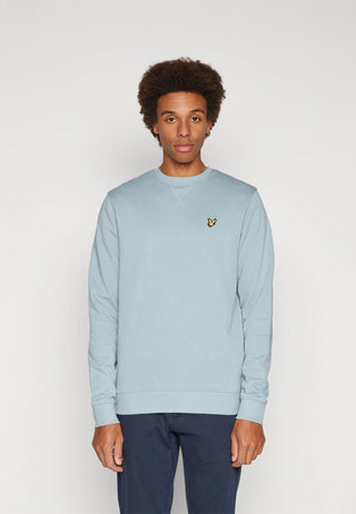 Felpa Girocollo Lyle&Scott celeste da Uomo