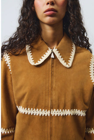 OLD GLORY - GIACCA CROCHET IN SUEDE